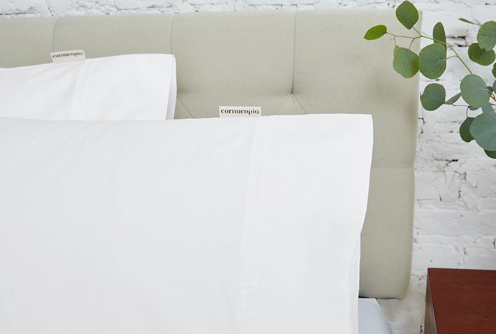 pillows on bed