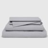 Organic Cotton Percale Sheet Set Dove Grey Cornucopia Living 1