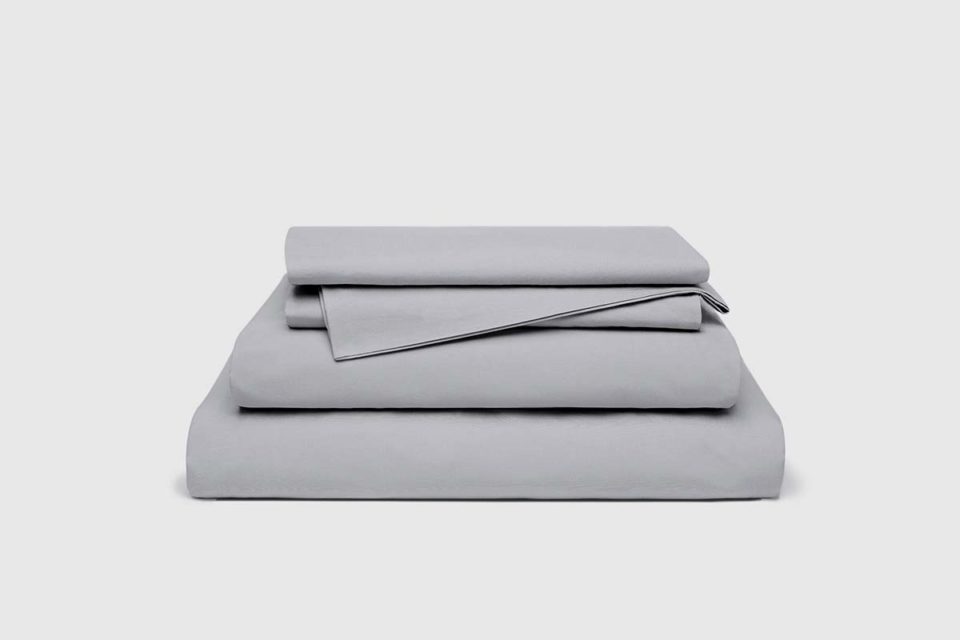 Organic Cotton Percale Sheet Set Dove Grey Cornucopia Living 1