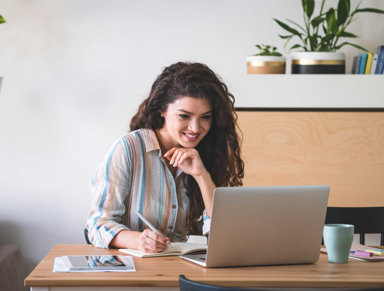 woman at desk