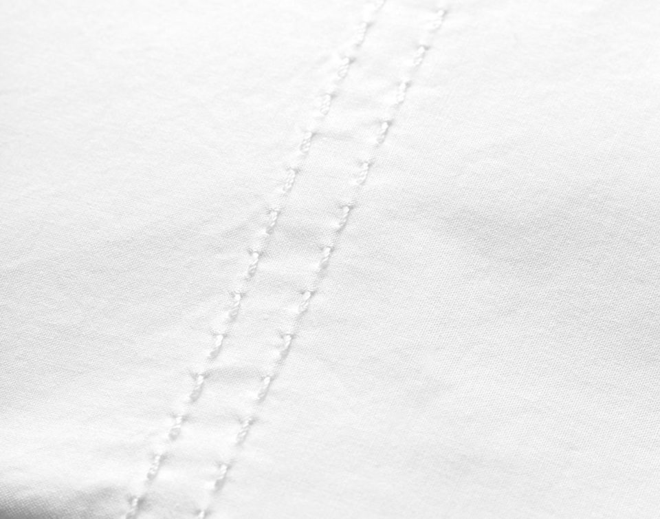 white organic cotton percale sheet set