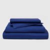 Blue Supima Cotton Sateen Sheet Set Cornucopia Living 2