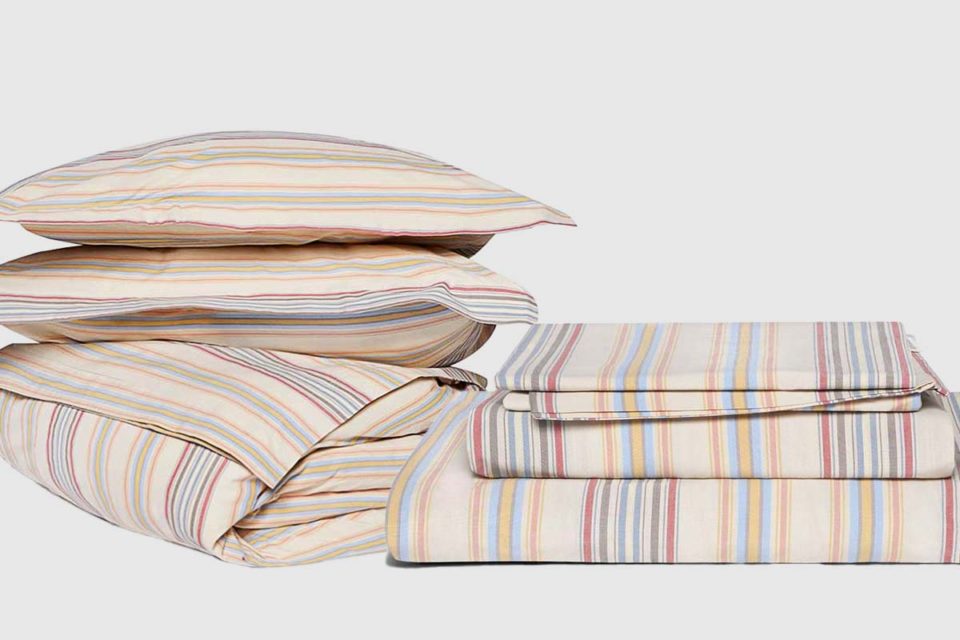 Duvet Sheet Set Bundle Candy Stripe Organic Cotton Percale Cornucopia Living 2